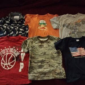 Lot of Boys Tees+Shirts Paul Frank Garanimals J Khaki Monster Jam Sz 5 Gray Blue